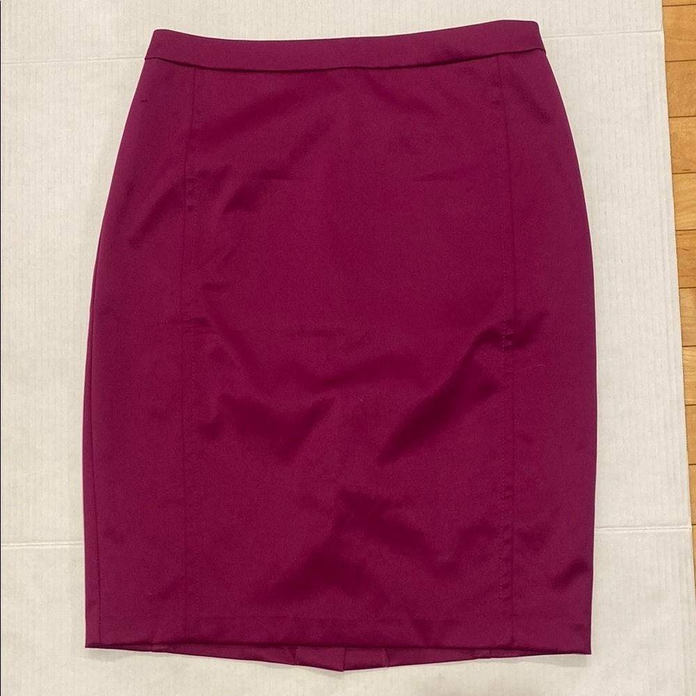 JACOB Rich Purple/Pink Satin fully lined Pencil Skirt SIZE 10